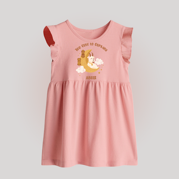 Too Cute to Qurbani Personalized Eid Baby frock - BABY PINK - 0 - 3 Months Old (Chest 17")