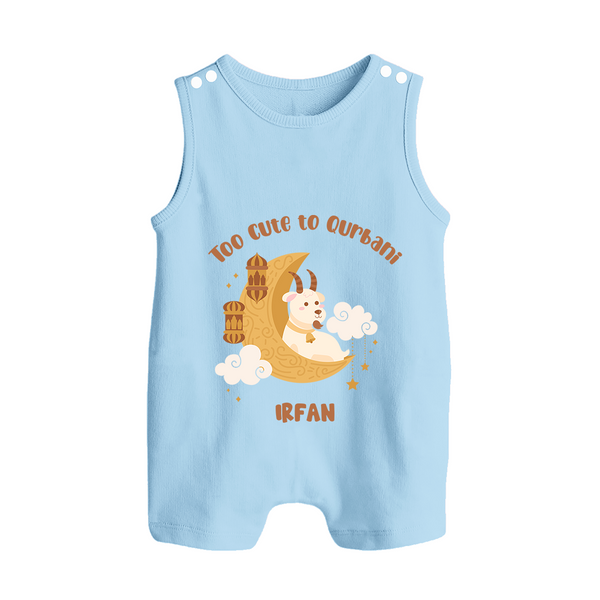 Too Cute to Qurbani Personalized Eid Romper Suit - BABY BLUE - 0 - 5 Months Old (Chest 18")