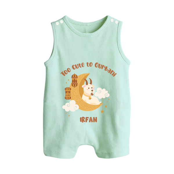 Too Cute to Qurbani Personalized Eid Romper Suit - MINT GREEN - 0 - 5 Months Old (Chest 18")