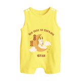 Too Cute to Qurbani Personalized Eid Romper Suit - PASTEL YELLOW - 0 - 5 Months Old (Chest 18")