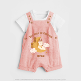 Too Cute to Qurbani Personalized Eid Dungaree - PEACH - 0 - 5 Months Old (Chest 18")