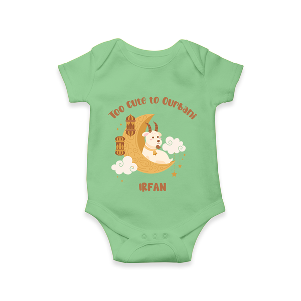 Too Cute to Qurbani Personalized Eid Romper - GREEN - New Born (Chest 14")