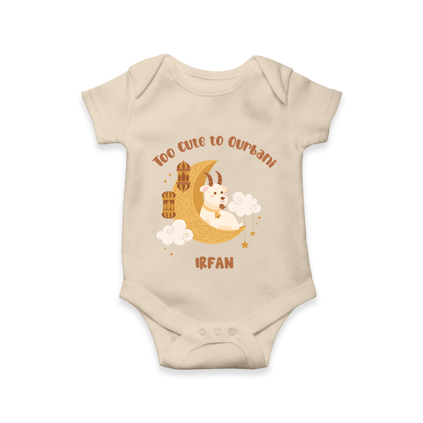 Too Cute to Qurbani Personalized Eid Romper - IVORY - New Born (Chest 14")