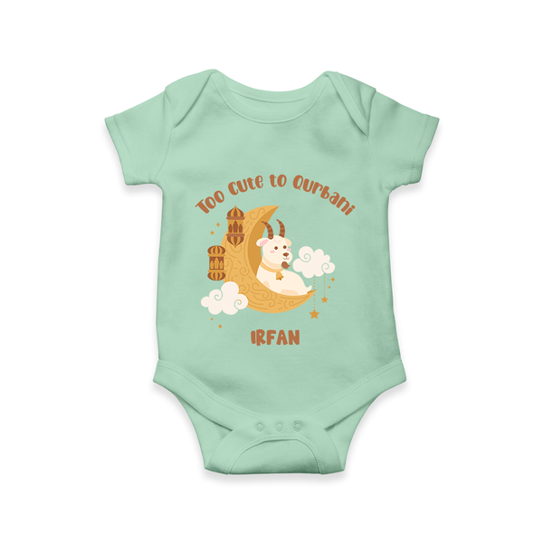 Too Cute to Qurbani Personalized Eid Romper - MINT GREEN - New Born (Chest 14")