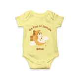 Too Cute to Qurbani Personalized Eid Romper - PASTEL YELLOW - New Born (Chest 14")