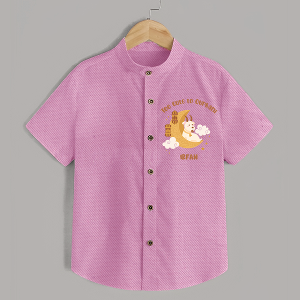 Too Cute to Qurbani Personalized Eid Shirt - BABY PINK - 0 - 6 Months Old (Chest 23")
