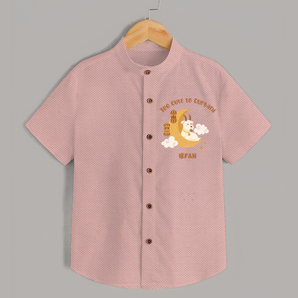 Too Cute to Qurbani Personalized Eid Shirt - PEACH - 0 - 6 Months Old (Chest 23")