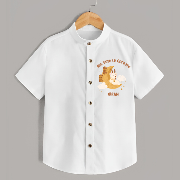 Too Cute to Qurbani Personalized Eid Shirt - WHITE - 0 - 6 Months Old (Chest 23")