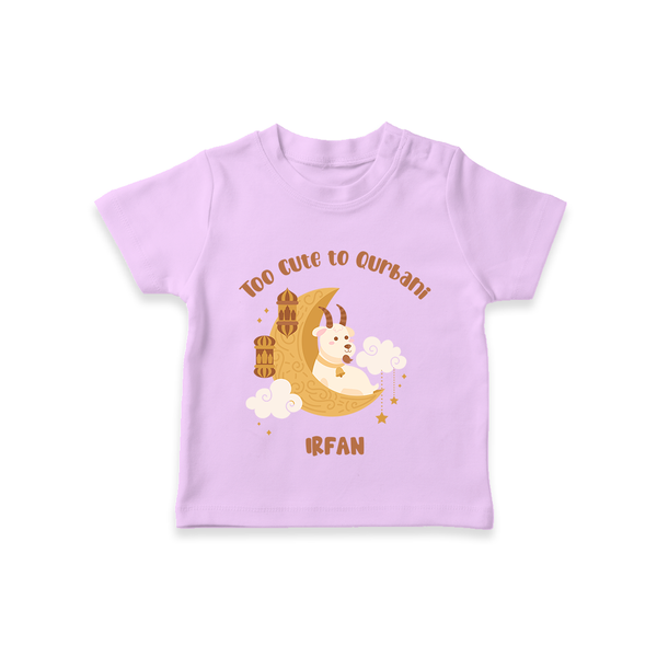 Too Cute to Qurbani Personalized Eid T-Shirt - LILAC - 0-5 Months Old (Chest 17")