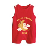 Too Cute to Qurbani Personalized Eid Romper Suit - RED - 0 - 5 Months Old (Chest 18")