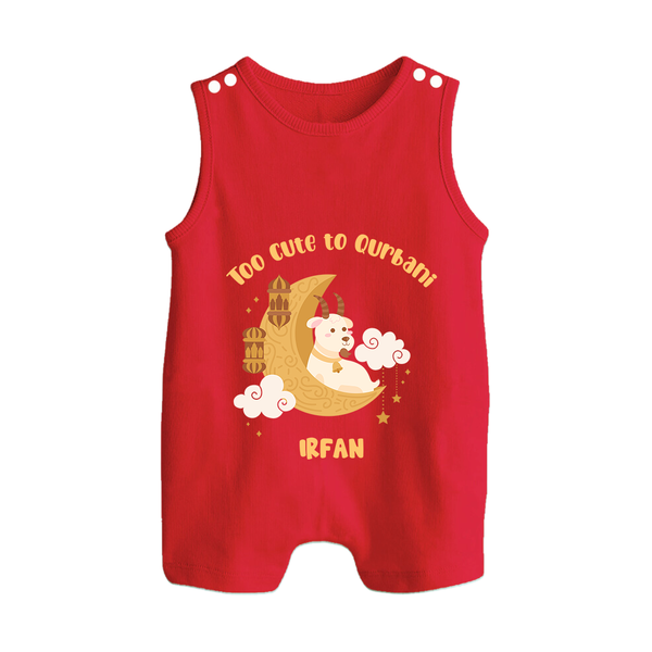 Too Cute to Qurbani Personalized Eid Romper Suit - RED - 0 - 5 Months Old (Chest 18")