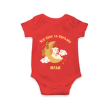 Too Cute to Qurbani Personalized Eid Romper - RED - New Born (Chest 14")