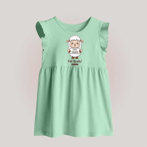 Goat Goals Eid Ready Personalized Kids Baby frock