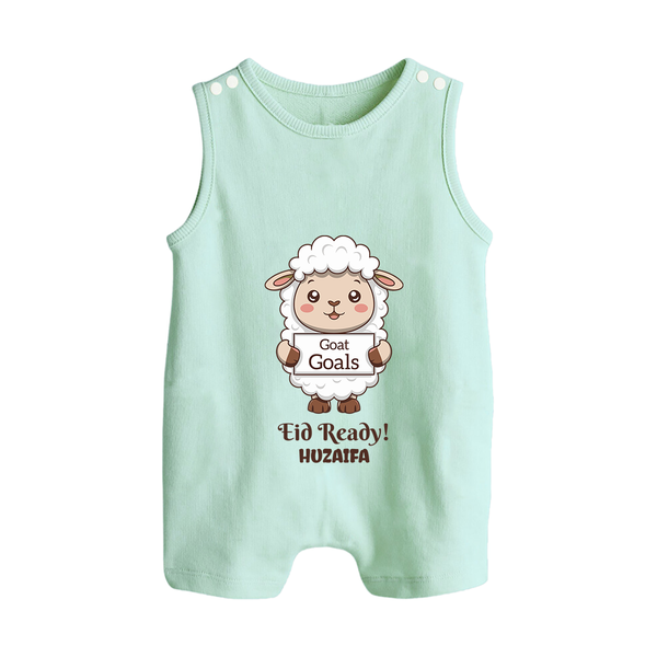 Goat Goals Eid Ready Personalized Kids Romper Suit - MINT GREEN - 0 - 5 Months Old (Chest 18")