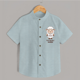 Goat Goals Eid Ready Personalized Kids Shirt - ARCTIC BLUE - 0 - 6 Months Old (Chest 23")