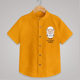 Goat Goals Eid Ready Personalized Kids Shirt - CHROME YELLOW - 0 - 6 Months Old (Chest 23")