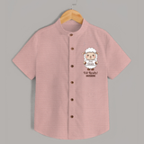 Goat Goals Eid Ready Personalized Kids Shirt - PEACH - 0 - 6 Months Old (Chest 23")