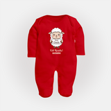 Goat Goals Eid Ready Personalized Kids Fullbody suit - RED - New Born (Chest 7.5")