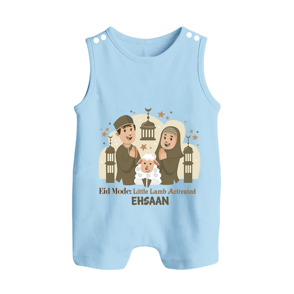 Eid Mode Activated Personalized Family Theme Kids Romper Suit - BABY BLUE - 0 - 5 Months Old (Chest 18")