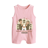 Eid Mode Activated Personalized Family Theme Kids Romper Suit - BABY PINK - 0 - 5 Months Old (Chest 18")