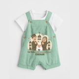 Eid Mode Activated Personalized Family Theme Kids Dungaree - MINT GREEN - 0 - 5 Months Old (Chest 18")