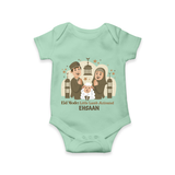 Eid Mode Activated Personalized Family Theme Kids Romper - MINT GREEN - New Born (Chest 14")