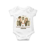 Eid Mode Activated Personalized Family Theme Kids Romper - WHITE - New Born (Chest 14")
