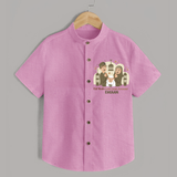 Eid Mode Activated Personalized Family Theme Kids Shirt - BABY PINK - 0 - 6 Months Old (Chest 23")
