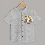 Eid Mode Activated Personalized Family Theme Kids Shirt - GREY - 0 - 6 Months Old (Chest 23")