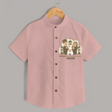 Eid Mode Activated Personalized Family Theme Kids Shirt - PEACH - 0 - 6 Months Old (Chest 23")