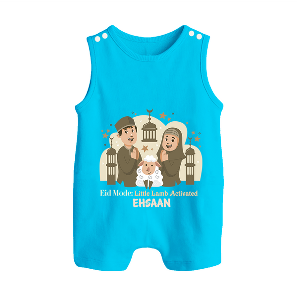 Eid Mode Activated Personalized Family Theme Kids Romper Suit - SKY BLUE - 0 - 5 Months Old (Chest 18")