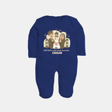 Eid Mode Activated Personalized Family Theme Kids Fullbody suit - NAVY BLUE - New Born (Chest 7.5")