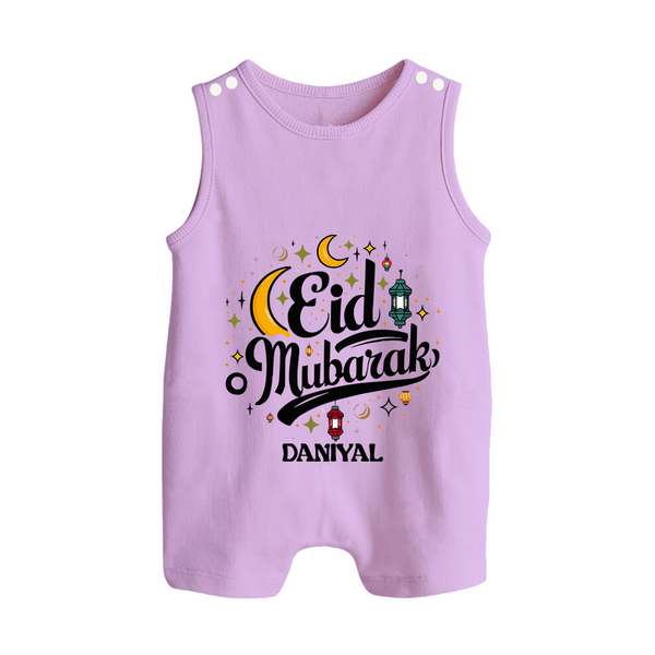 Eid Mubarak Calligraphy Personalized Kids Romper Suit - LILAC - 0 - 5 Months Old (Chest 18")