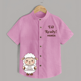Eid ready Personalized Kids Shirt - BABY PINK - 0 - 6 Months Old (Chest 23")