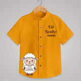 Eid ready Personalized Kids Shirt - CHROME YELLOW - 0 - 6 Months Old (Chest 23")