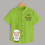 Eid ready Personalized Kids Shirt - LIME GREEN - 0 - 6 Months Old (Chest 23")