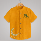 Eid Al adha Personalized Kids Shirt - CHROME YELLOW - 0 - 6 Months Old (Chest 23")