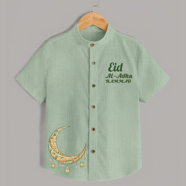 Eid Al adha Personalized Kids Shirt - MINT GREEN - 0 - 6 Months Old (Chest 23")