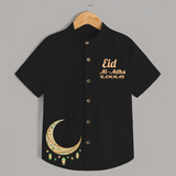 Eid Al adha Personalized Kids Shirt - BLACK - 0 - 6 Months Old (Chest 23")