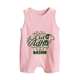 Personalized Eid Al Adha Baby Button Romper with Goat Illustration - BABY PINK - New Born (Chest 18")