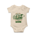 Personalized Eid Al Adha Baby Romper with Goat Illustration - IVORY - New Born (Chest 14")