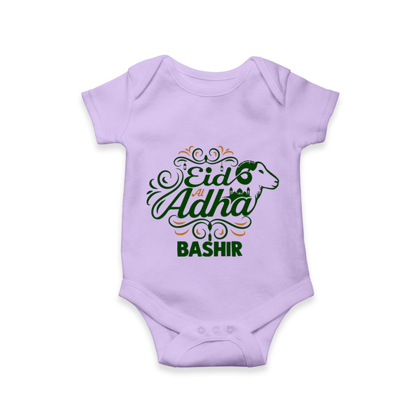 Personalized Eid Al Adha Baby Romper with Goat Illustration - LILAC - New Born (Chest 14")