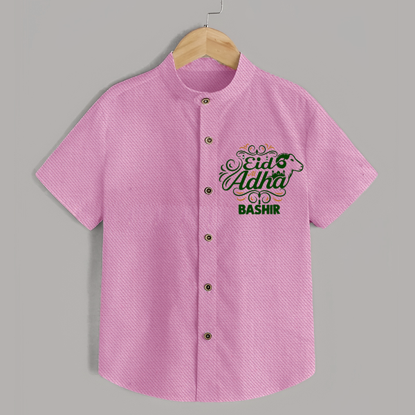 Personalized Eid Al Adha Baby Shirt with Goat Illustration - BABY PINK - 0 - 6 Months Old (Chest 23")