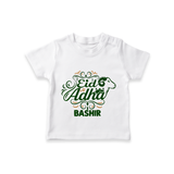 Personalized Eid Al Adha Baby Tshirt with Goat Illustration - WHITE - 0-5 Months Old (Chest 17")