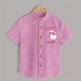 Eid Ul Adha Mubarak Cute Lamb Personalized Baby Shirt - BABY PINK - 0 - 6 Months Old (Chest 23")