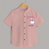 Eid Ul Adha Mubarak Cute Lamb Personalized Baby Shirt - PEACH - 0 - 6 Months Old (Chest 23")