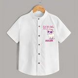 Eid Ul Adha Mubarak Cute Lamb Personalized Baby Shirt - WHITE - 0 - 6 Months Old (Chest 23")