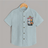 Eid Mubarak Sheep & Camel Personalized Baby Shirt - ARCTIC BLUE - 0 - 6 Months Old (Chest 23")