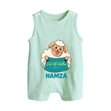 Eid Al Adha Cute Sheep Personalized Baby Button Romper - MINT GREEN - New Born (Chest 18")