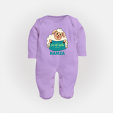 Eid Al Adha Cute Sheep Personalized Baby Full Body Suit - LILAC - New Born (Chest 7.5")